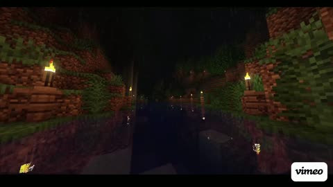 Minecraft shaders | Nightime Thunderstorm For Sleep