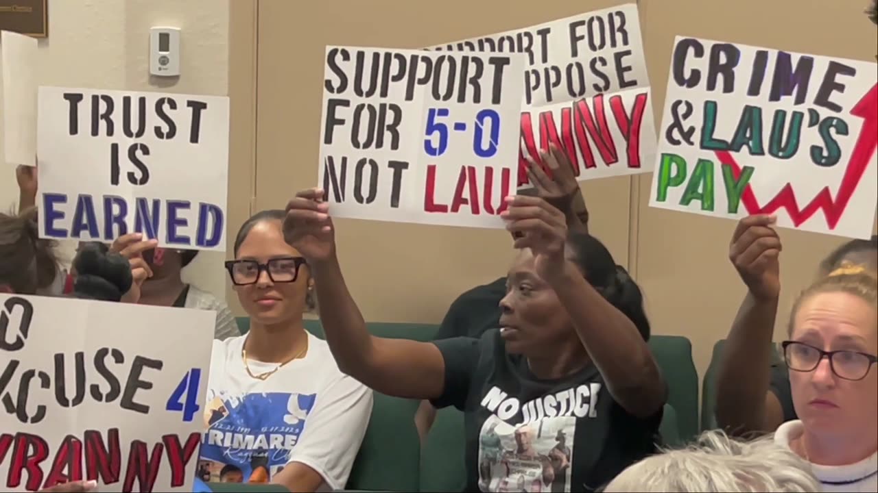 Citizens Show Their Displeasure With The Police Chief