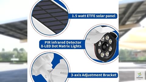 (Wire Free Solar Motion Light) Motion Sensor Solar Powered Outdoor Wireless Fake