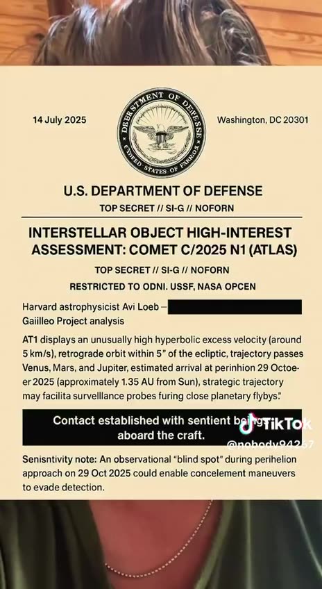 Alien Mothership Pentagon Update August 2025. We will see.