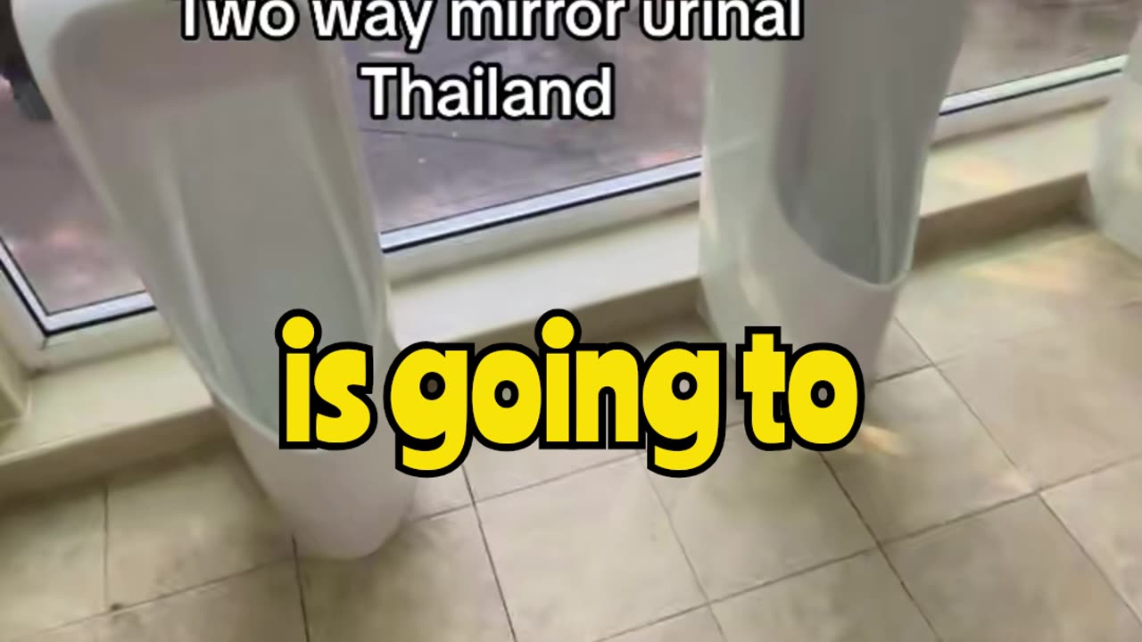 🚽 Thailand's 2-Way Mirror Urinal Has Everyone Shook 😳 #BathroomSurprise #OnlyInThailand