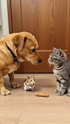 A Dog, A Cat and A Hamster, Lol!