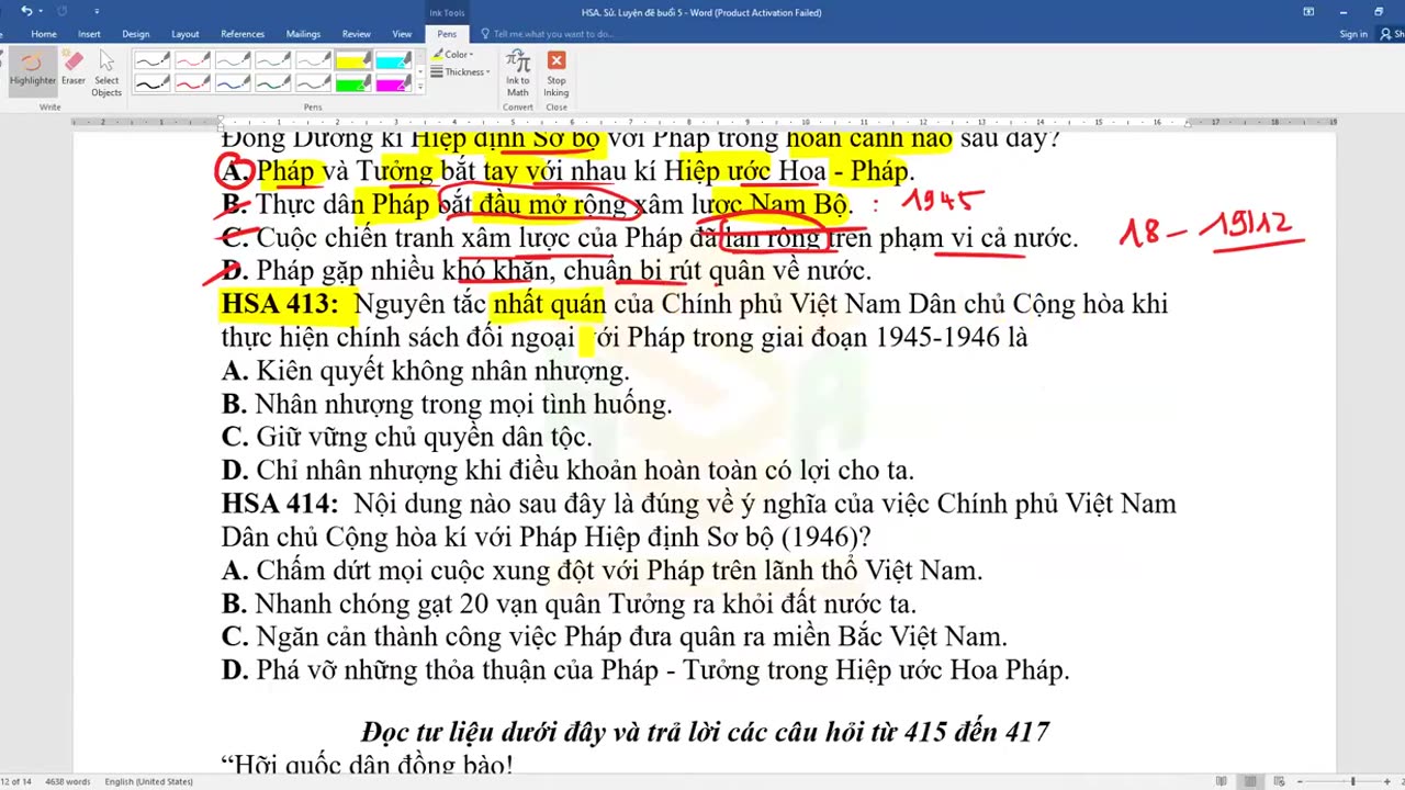SỬ BUỔI 24 : LUYỆN ĐỀ