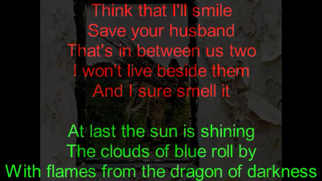 Led Zeppelin IV #3 Battle Of Evermore (backward lyrics in red)