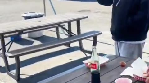 Border Patrol agents check immigration status of people eating tacos in Los Angeles