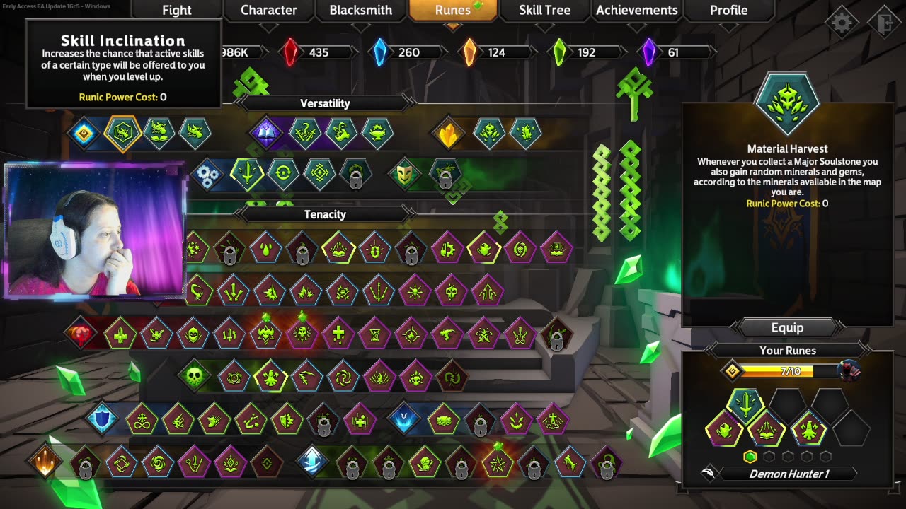 Just chilling a bit, felt like grinding characters ♡ Soulstone Survivors