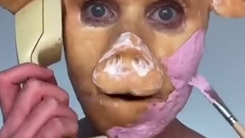 I can’t whistle! Peppa Pig makeup!