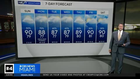 South Florida 11 p.m. Weather Forecast 7/12/2025