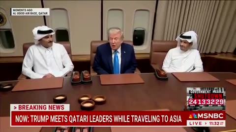 Trump meet Qatari leaders on Airforce one
