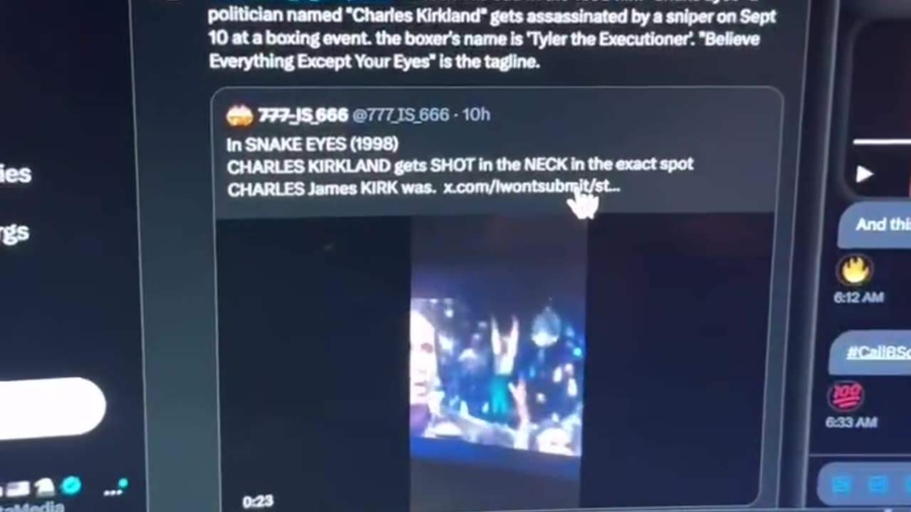 A movie from 1998 with Nicholas Cage has one guy Kirkland assasinated like Charlie