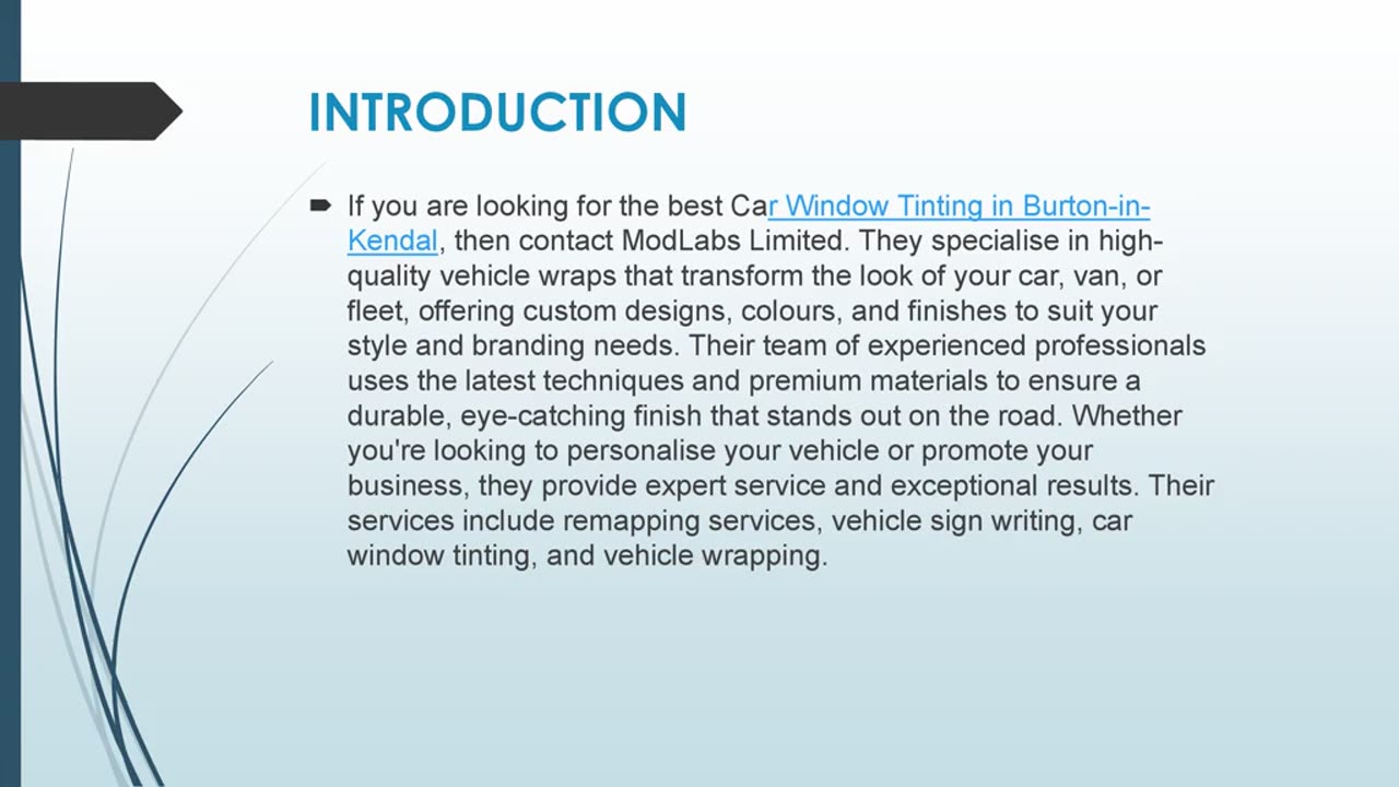 Best Car Window Tinting in Burton-in-Kendal