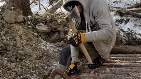 Building Underground Bushcraft Shelter for Survival FULL VIDEO ON MY CHANNEL