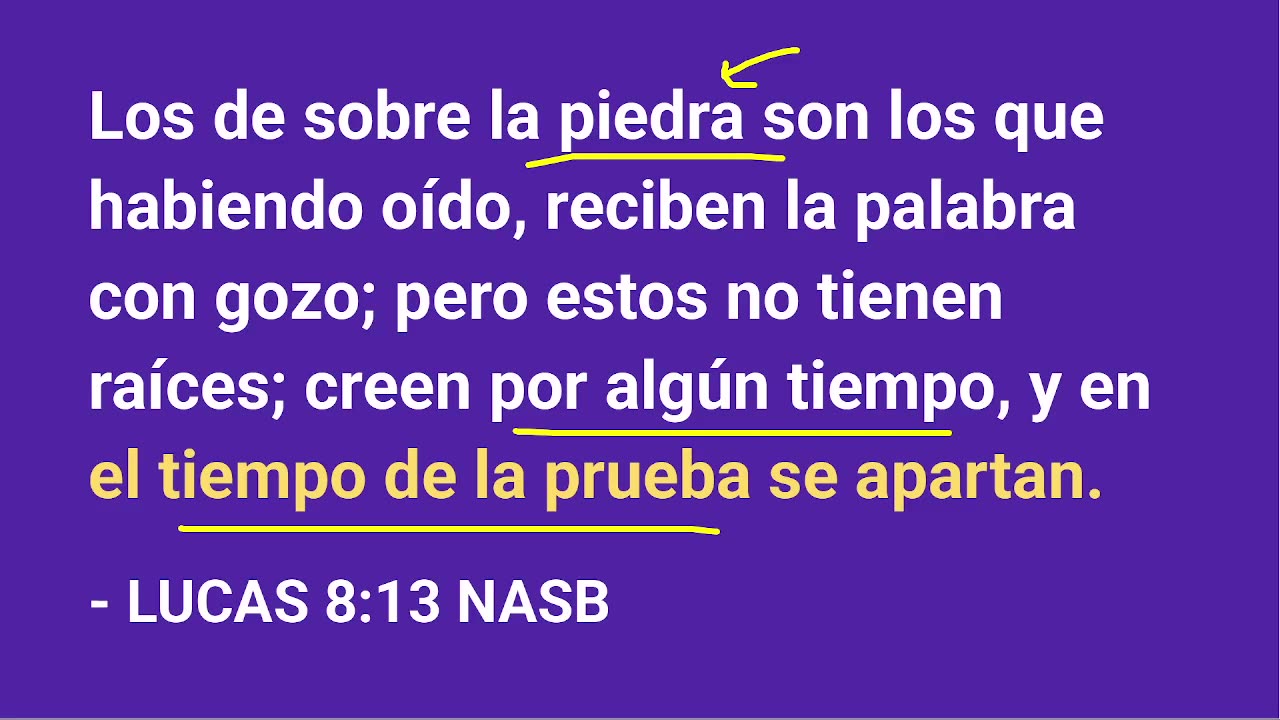 ☀️ ️️Los pedregales y el tiempo de la prueba | Lucas 8:13