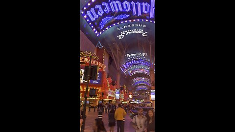 Las Vegas Fremont Street at night 2025