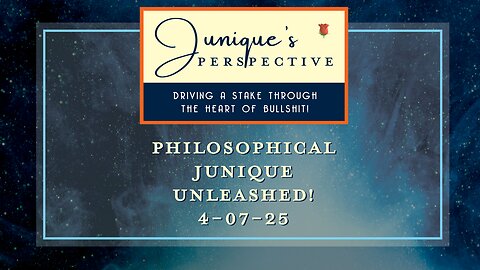 It's Junique's Live Debut on Her New Channel! Tonight: Philosophical Junique Unleashed!