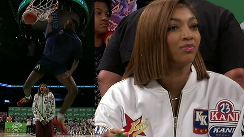 😂 Angel Reese DUNKED ON by AJ Dybantsa in HS Dunk Contest, then gives a 10 as judge | Sprite JamFest