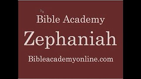 Zephaniah 1:1-4 Lesson 1