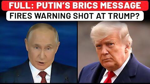 Full Speech In English: Putin s BRICS Message a Bold Warning for Trump Everyone Who Wishes to...