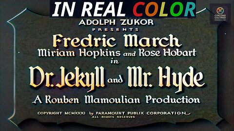 🎭 Dr. Jekyll & Mr. Hyde (1931) — In Real Color | 1080p — Full Movie