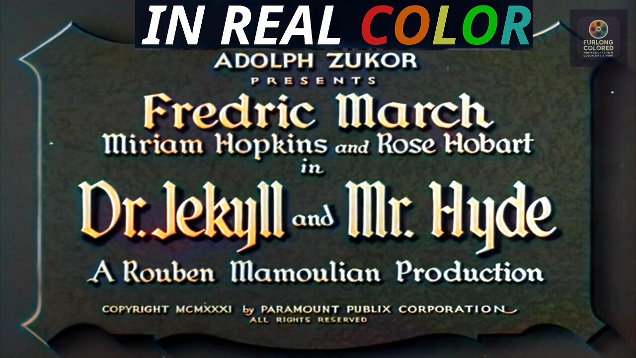🎭 Dr. Jekyll & Mr. Hyde (1931) — In Real Color | 1080p — Full Movie