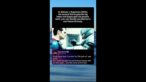 In Batman v Superman (2016), when Batman’s kryptonite gas wears off and Superman’s powers return, yo