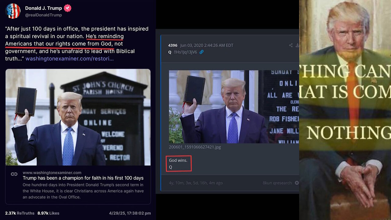 Trump posts exact Q drops