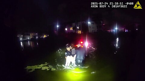 Police Rescue submerged driver - 911 and video footage