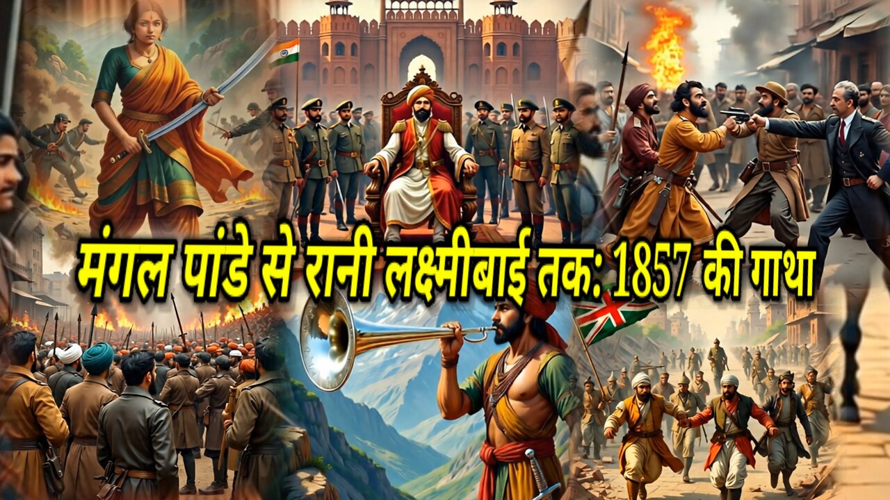 मंगल पांडे से रानी लक्ष्मीबाई तक: 1857 की गाथा #The_Real_Story #ब्रिटिशशासन_1857काविद्रोह_भारतीय