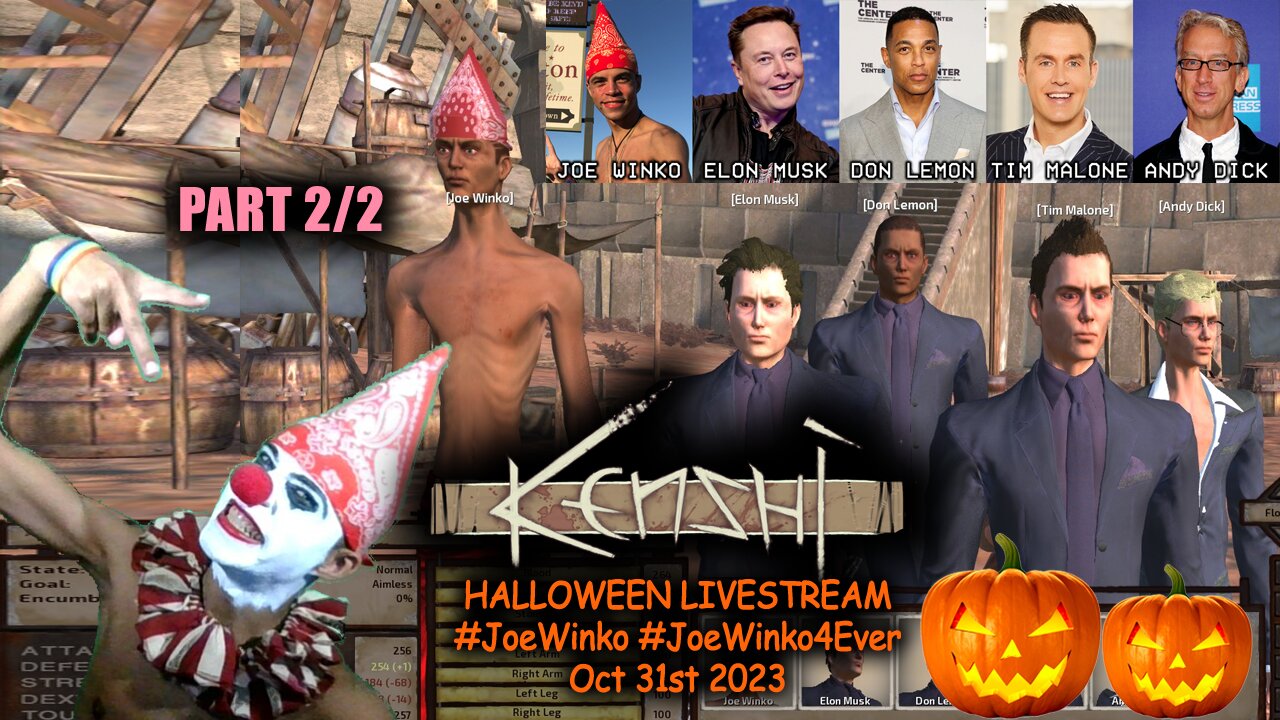 Elon Musk Don Lemon Andy Dick Squad (2/2) - Kenshi Gaming Livestream (Oct 31st 2023) - Joe Winko