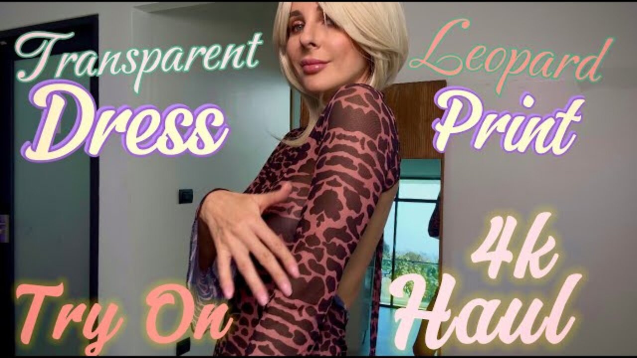 Apartment Girl | Sandra Bold & Stylish Transparent Leopard Print Dress Try On & Review