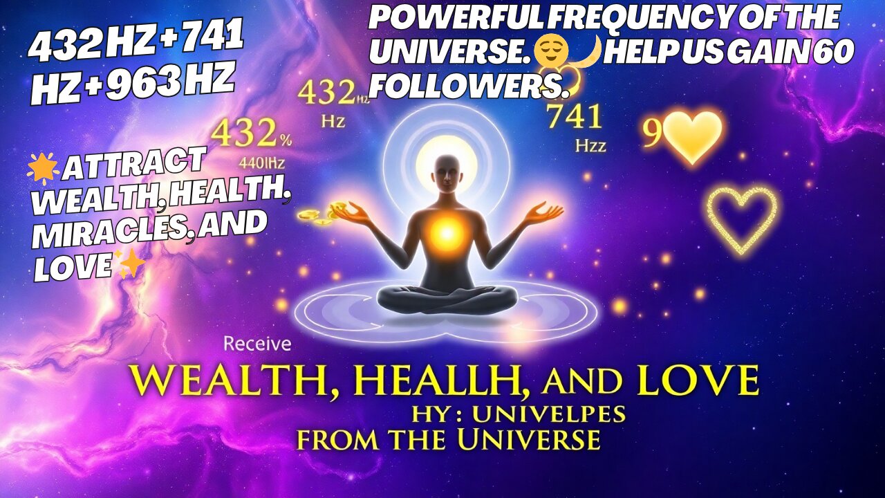 432 Hz + 741 Hz + 963 Hz 🌟 Attract Wealth, Health, Miracles, and Love ✨