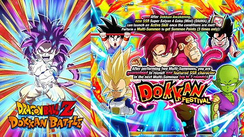 DBZ Dokkan Battle: Dokkan Festival Super Saiyan 4 Goku (Mini) (DAIMA) Banner Summons
