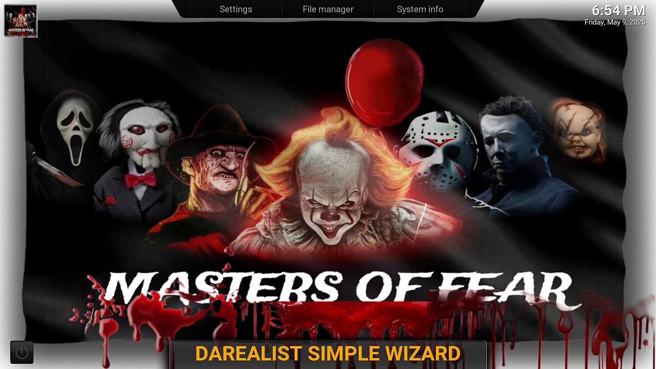 How to install the Masters of Fear Kodi Build