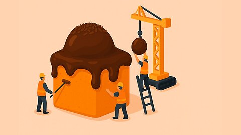 Miniature Crew builds a GIANT CARROT CAKE – incredible result!
