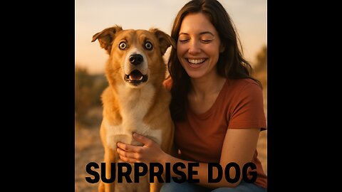 Surprise cute dog