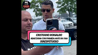 🚨 CRISTIANO RONALDO REACCIONA CON FIRMEZA ANTE FAN IRRESPETUOSO EN SU LLEGADA AL HOTEL 🏨⚽