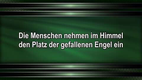 Die Menschen nehmen im Himmel den Platz der gefallenen Engel ein
