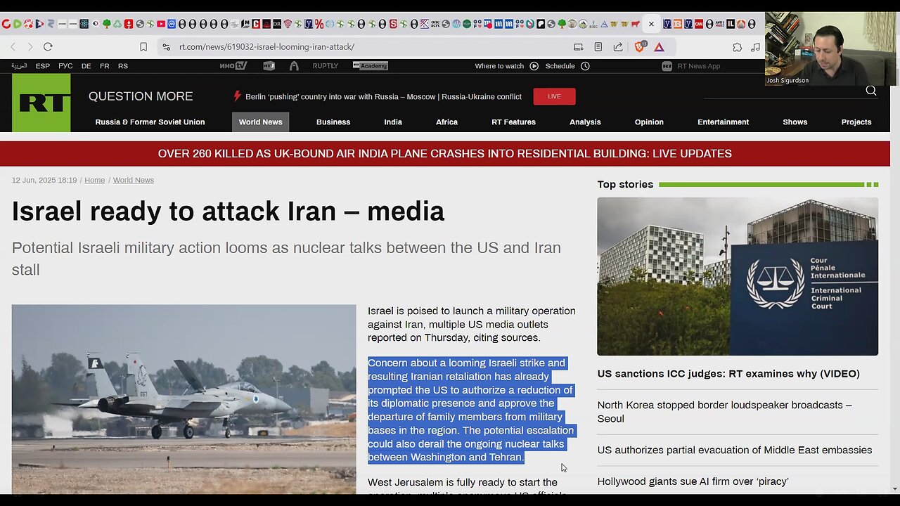 ISRAEL ABOUT TO ATTACK IRAN!