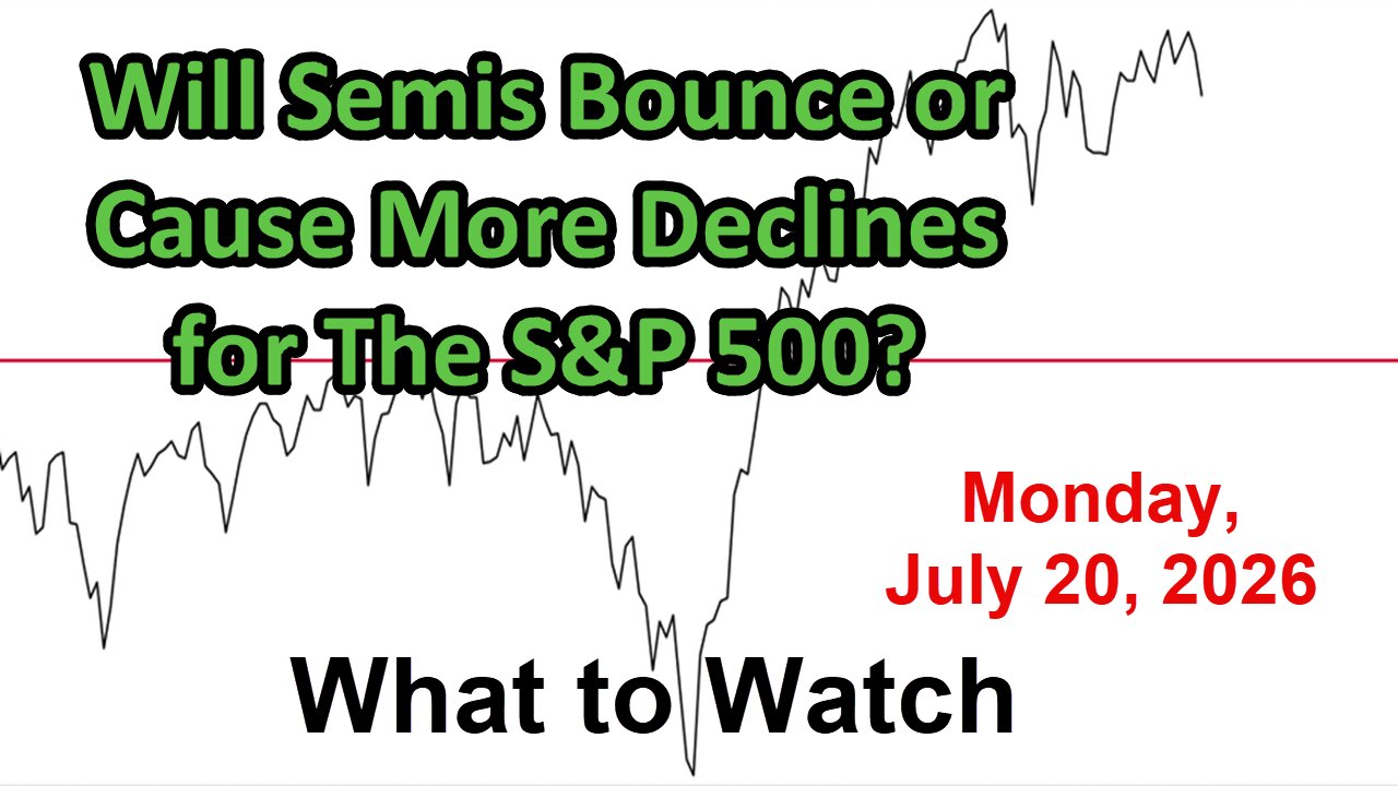 What to Watch Update for Monday July 20 2026