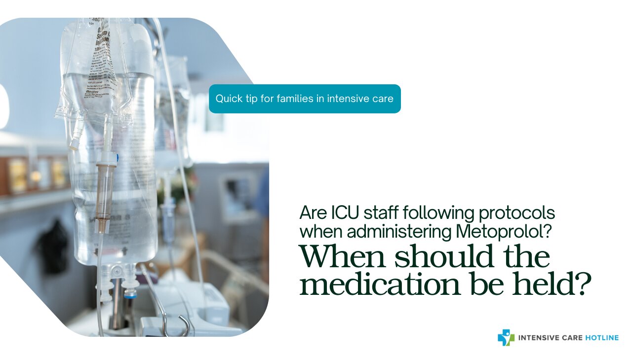 Are ICU Staff Following Protocols When Administering Metoprolol? When Should the Medication be Held?