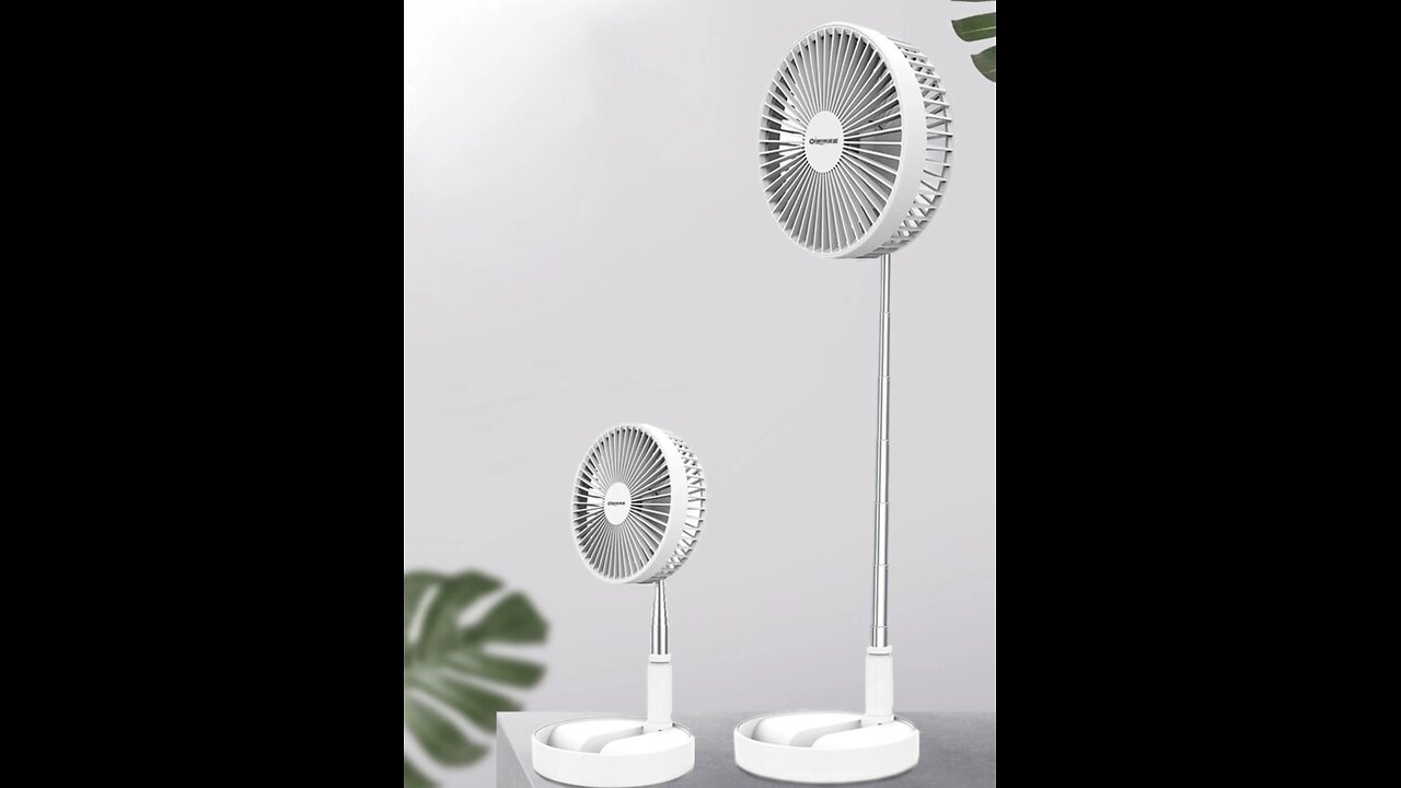 Retractable Fan, with Strong Wind, Long Battery Life, Adjustable Angles, for Desktop & Floor