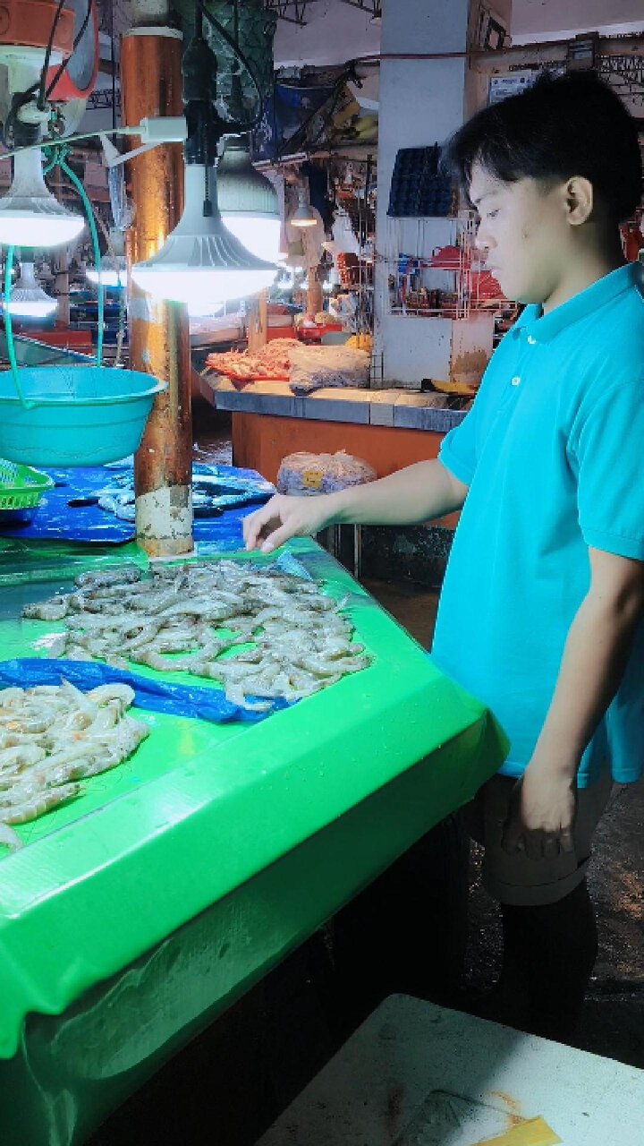 Mike and Rg Bought Fish and Meat for Jeffreys Birthday