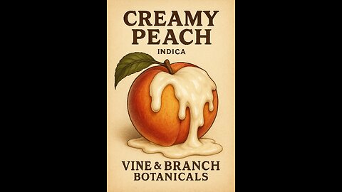 🌿 Vine & Branch Botanicals 🌿 Creamy Peach 2g Indica Preroll