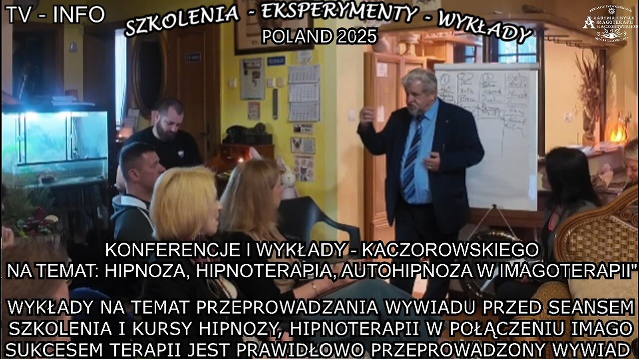 WYKŁADY NA TEMAT PRZPROWADZANIA WYWIADU PRZED SEANSEM. SZKOLENIAI KURSY HIPNOZY, HIPNOTERAPII W POŁĄCZENIU Z IMAGO.