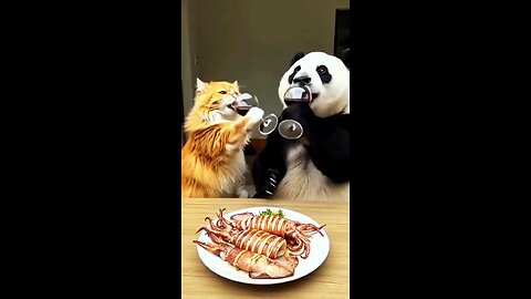 AI Cat Cooks Fish Like a Pro | Funny & Smart Virtual Chef Cat Video