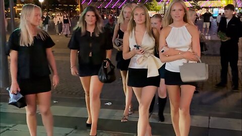 STOCKHOLM NIGHTLIFE DISTRICT 4K, SWEDEN HOT GIRLS