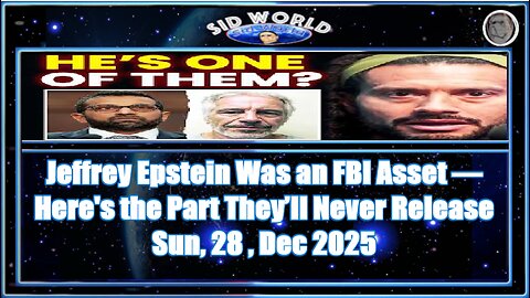 Jeffrey Epstein Was an FBI Asset — Here s the Part They’ll Never Release
