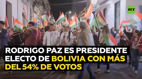 Rodrigo Paz se erige como presidente electo de Bolivia