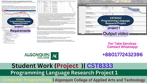 Student Work (Project)| 24F_ CST8333 _450 Programming Language Analysis Project 1 Work video