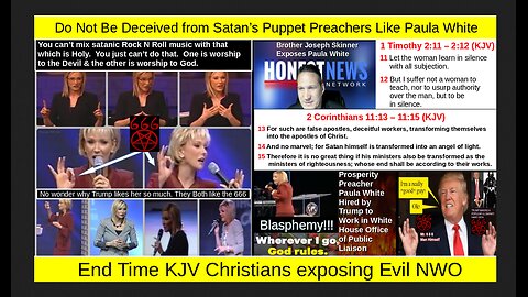 Do Not Be Deceived from Satan’s Puppet Preachers Like Paula White - 1Hr 37Min